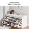 JHDXL Vertical Shoe Rack, Tall Narrow Shoe, Freestanding Wooden Shoe Shelf, Stackable Boot & Shoe Storage, Organizer for Entryway, Closet, Dorm & Small Spaces(100 * 30cm/39.4 * 11.8in) view 2