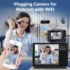 5K Digital Camera, 75MP Vlogging Camera, with 18X Zoom, 3 Inch Flip Screen, HD Compact Camera, for Travel Photography (Black) view 4