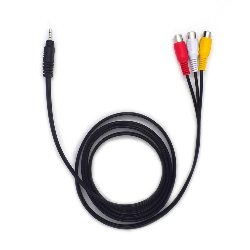 ELNONE 1.5M/5 Feet 2.5mm to RCA Audio Adapter, 2.5mm AV Cable to 3 RCA Female Plug Extension Cable for Smartphones, MP3, Tablets, Speakers, Home Theater (1.5M/5FT)