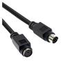 lowmountainswere Pure Copper PS/2 Keyboard Male to Female Extension Cable Lead 6 Pin Motherboard for Keyboard 1M1.5M3M5M(300CM,Male to Female) view 2