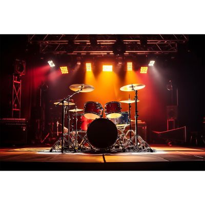 Concert Backdrop Rock Music Stage Night Perform Photography Background Nightlife Band Entertainment Bar Stage Backdrop Decorations for Singer Dancer Adult Photo Booth Shoot Studio Props 5x4ft