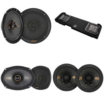 Kicker Chevy/GMC Crew Cab Truck 20-UP Audio Speaker Upgrade & Vehicle Specific Dual 12" Solobaric Enclosure