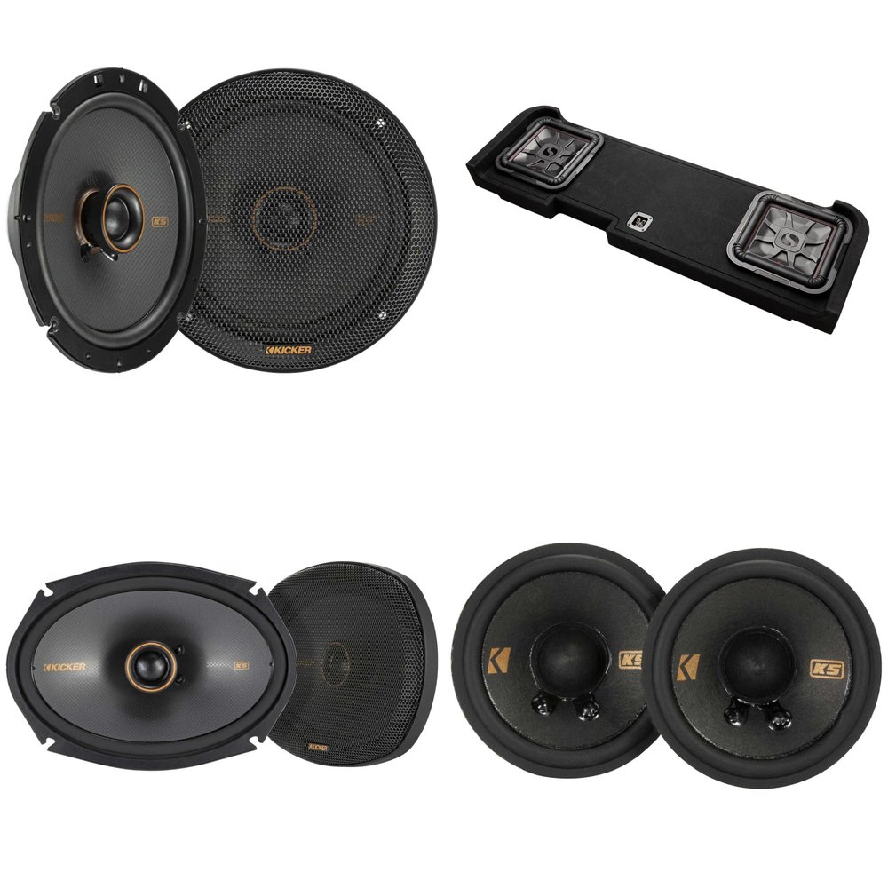 Kicker Chevy/GMC Crew Cab Truck 20-UP Audio Speaker Upgrade & Vehicle Specific Dual 12" Solobaric Enclosure