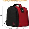 eBigValue Compact Red Nylon Crossbody Camera Shoulder Bag Quick Access Compatible EOS M M3 M5 M6 M50 Powershot SX Series view 3