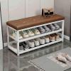 JHDXL Large Shoe Rack, of Shoes Storage Rack Narrow Shoe Rack, Portable Shoe with Door, Shoe Organizer,Vertical Shoe Rack, Ideal for Bedroom, Living Room, Entryway(Brown,86cm/33.9in)