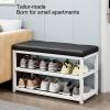 JHDXL Large Shoe Rack, of Shoes Storage Rack Narrow Shoe Rack, Portable Shoe with Door, Shoe Organizer,Vertical Shoe Rack, Ideal for Bedroom, Living Room, Entryway(Brown,86cm/33.9in) view 2