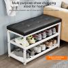 JHDXL Large Shoe Rack, of Shoes Storage Rack Narrow Shoe Rack, Portable Shoe with Door, Shoe Organizer,Vertical Shoe Rack, Ideal for Bedroom, Living Room, Entryway(Brown,86cm/33.9in) view 4