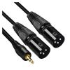 ACGTUY 3.5 Mm Ja-ck to XLR Audio Cable TRS Stereo Male to Male XLR Splitter Compatible with The Mixer Speakers Amplifiers(3.5mm to 2XLR Male,2m) view 1