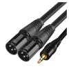 ACGTUY 3.5 Mm Ja-ck to XLR Audio Cable TRS Stereo Male to Male XLR Splitter Compatible with The Mixer Speakers Amplifiers(3.5mm to 2XLR Male,2m) view 2