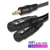 ACGTUY 3.5 Mm Ja-ck to XLR Audio Cable TRS Stereo Male to Male XLR Splitter Compatible with The Mixer Speakers Amplifiers(3.5mm to 2XLR Male,2m) view 3