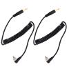evhooe 3.5mm to Male PC Flash Sync Cable, Coiled Cord with Screw Lock for Digital Cameras, Suitable for Most Cameras view 4