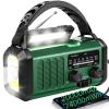 QAUYYW Hand Crank Emergency Radio,74000mWhSolar Powered Hand Crank Portable NOAA AM FM Weather Radio with 3Mode Flashlight and Reading Light,Cell Phone Charger,Home and Emergency Distress Signall view 1