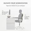 Anji Mountain Monitor Stand - Desktop Organizer & Laptop Riser, Ergonomic Monitor Riser, Space-Saving Monitor Stand for Desk, Durable Construction, Easy Assembly, Ideal for Home & Office,Biscotti view 4