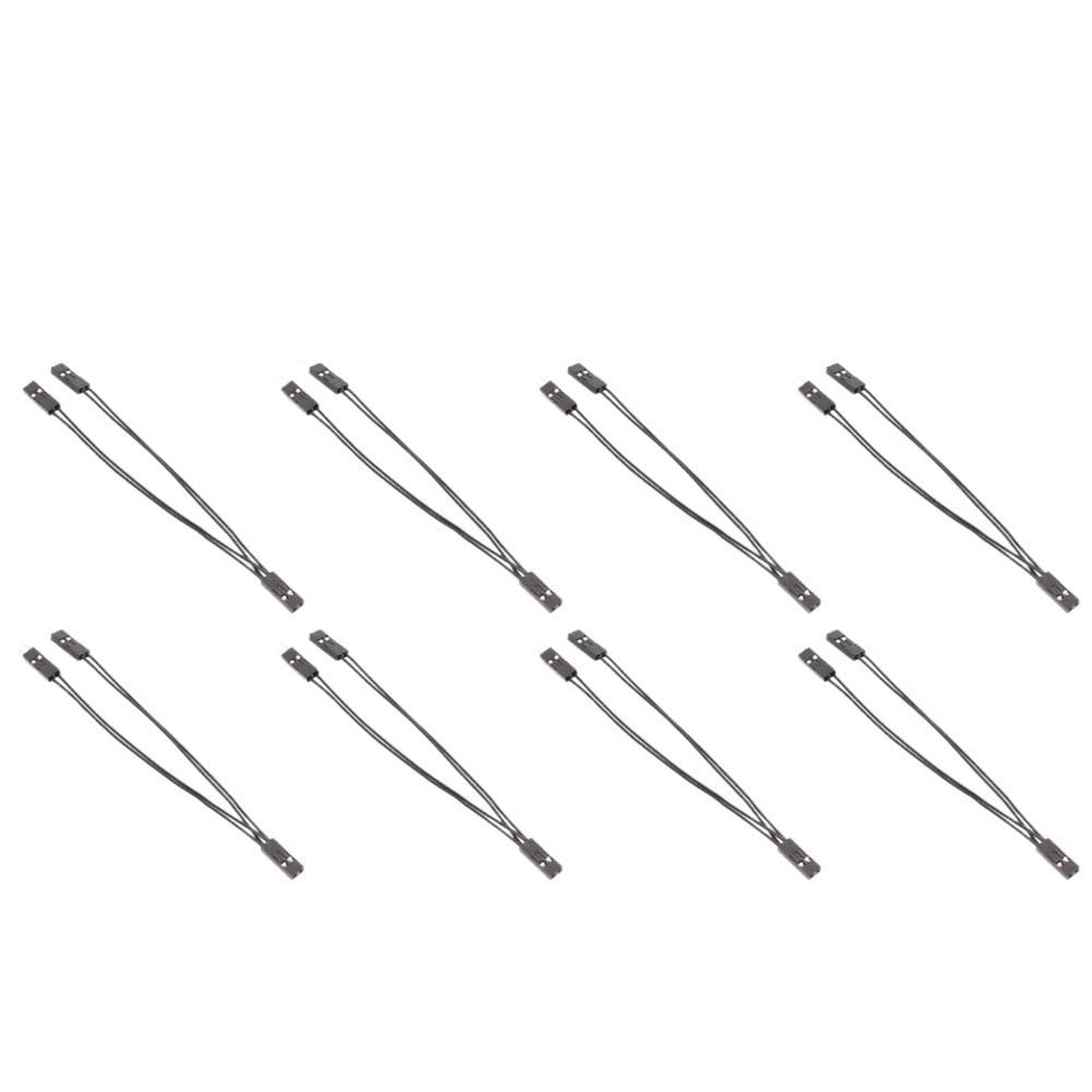 BOXUWFO HONGP 2.54mm Single Female to Male 10cm 2 Pins for PC Motherboard Power SW/Reset(8PCS)
