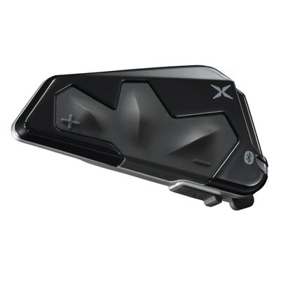 EXOCOM LINK-1C Motorcycle Helmet Communication System Intercom - Slim 40mm HD Speakers with Bluetooth Intercom + Noise Cancellation, Compatible with All Helmets, Black, Single Pack Headset Kit