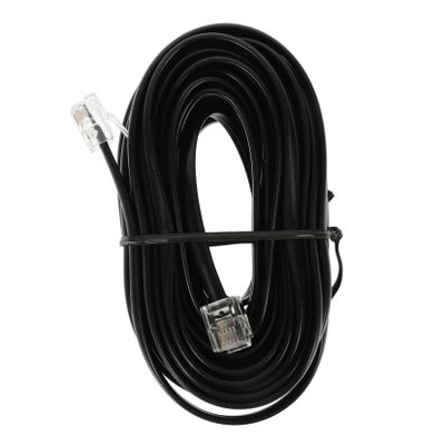 Angoily 7.6m Telephone Cord Pc Replacement Cable for Landline Phones Sound Durable Design Compatible with Fax Machines and Modems Black Cord