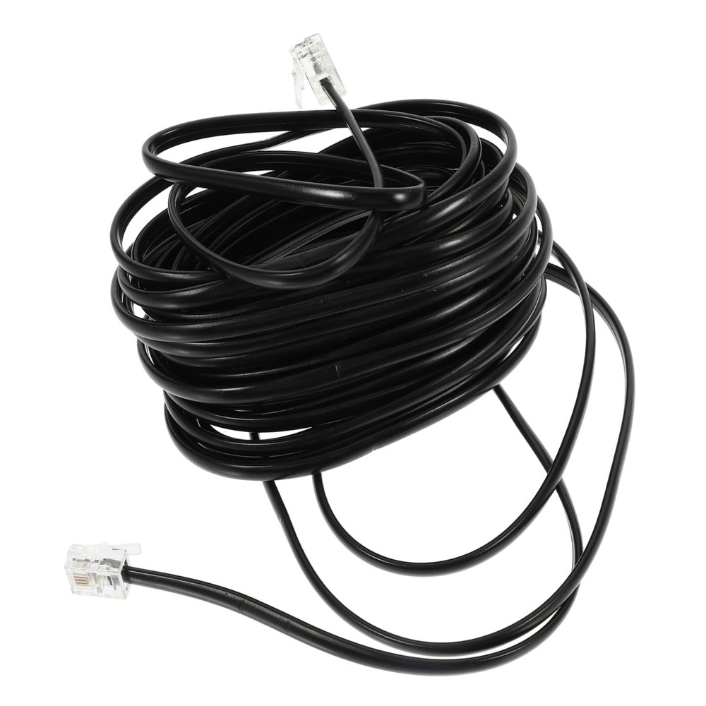 ARTIBETTER Black Telephone Cord for Landlines Sturdy Phone Cable Connectors Extension Wire