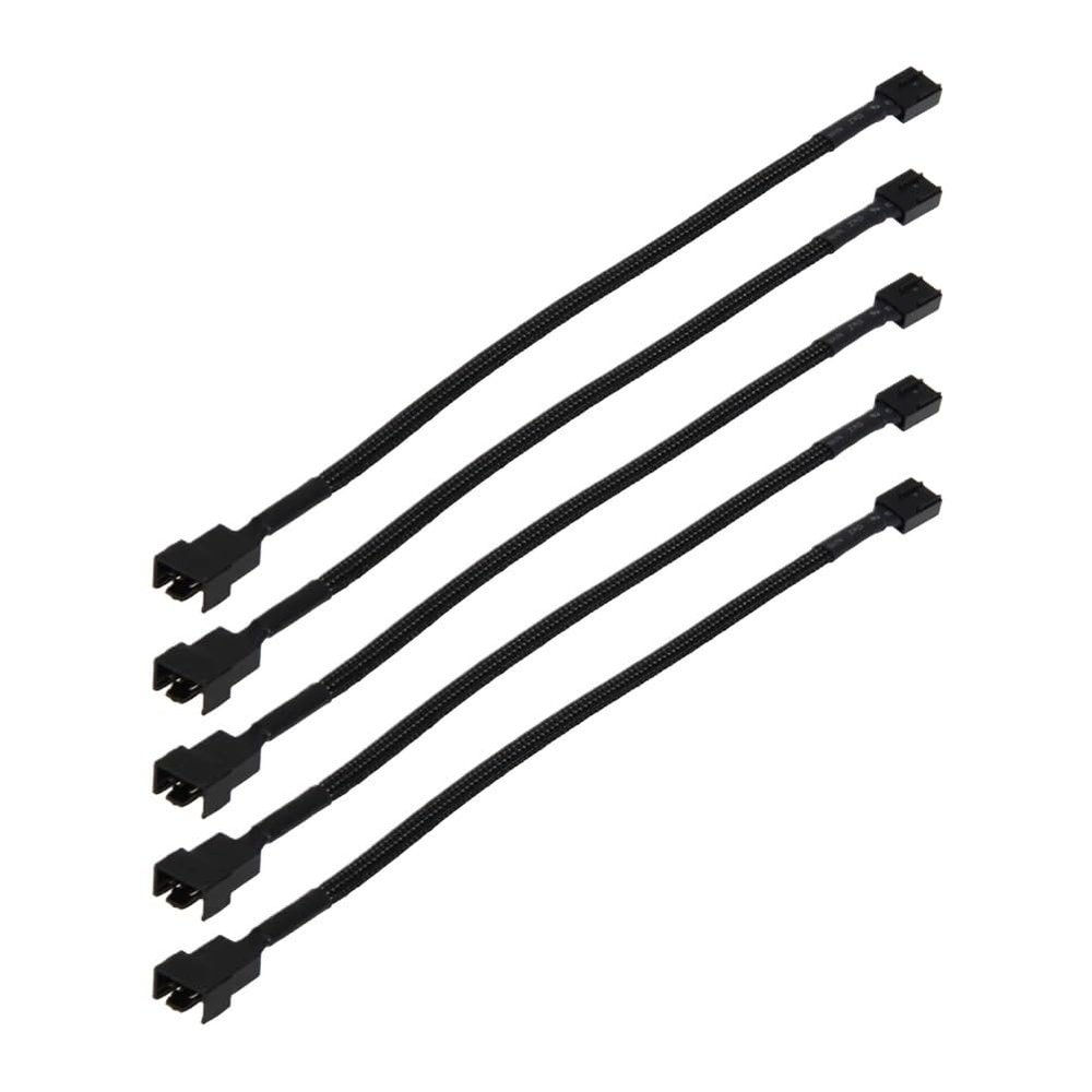 BOXUWFO HONGP 12in 5PCS 4 Pin Connector Case Fan Extension Power Connector Case Fan Extension Power Cable