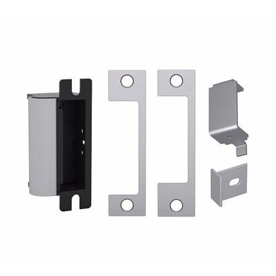 1006 Series Complete Electric Strike for Deadbolt Locks Includes Faceplates (ND, HM) Satin Stainless Stee l- 1006CDB-12/24D-630