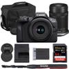 Canon EOS R100 Mirrorless Camera with 18-45mm & 55-210mm Lens Bundle with Canon 200ES EOS Shoulder Bag + 64GB Extreme PRO Memory Card view 1
