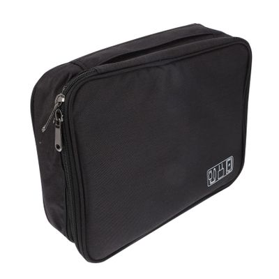 Angoily Electronics Organizer Travel Case Usb Cable Storage Bag Mesh Pocket High Elastic for Headset Charger Portable Accessory Pouch for Essentials