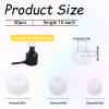 15 Pairs Silicone Ear Bud Replacement Pieces Ear Tips for in-Ears Soft Headphones White Earbuds Eartips (Inner Hole 4mm-6.5mm) Ears Tips Cushion Replacement Kit (3 Sizes) view 2