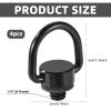 4pcs Stainless Steel D Ring Screw Hinged Holder, 1/4"-20 Thread Camera Fixing Screw Quick Release Carabiner Clip for Tripod DSLR Cameras, Selfie Sticks, Gimbals, Wrist Strap Attachment (Black) view 2