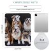 iPad Pro 202020212022 Case 12.9 Inch with Pencil Holder English Bulldogs Trifold Stand Protective Slim Back Shell Auto Wake Sleep view 2