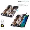 iPad Pro 202020212022 Case 12.9 Inch with Pencil Holder English Bulldogs Trifold Stand Protective Slim Back Shell Auto Wake Sleep view 3