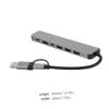 Happyyami USB Hub Splitter with Type- Multi-Device Adapter for Laptop and Computer Faster Data Transfer and Versatile Connectivity for view 2
