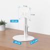Almoz Sturdy Stand Compatible with Echo Show 21, Show 15 (All Generations) with Adjustable Tilt, 4 Height Levels, Flexible Viewing and Solid Support for Show 15 2nd Gen (Basic-Silver) view 2