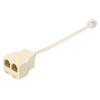MECCANIXITY Phone Jack Splitter, RJ11 6P4C Telephone Line 2 Way Splitter Adapter for Landline, 0.5ft, Yellow view 1