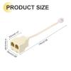 MECCANIXITY Phone Jack Splitter, RJ11 6P4C Telephone Line 2 Way Splitter Adapter for Landline, 0.5ft, Yellow view 2