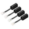 MECCANIXITY 4 Pack Telephone Cord Detangler, 360 Degree Rotating Tangle Free Phone Handset Cable Landline Swivel Cord, 70mm, Black view 1