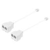 MECCANIXITY 2 Pack Phone Jack Splitter, RJ11 6P4C Telephone Line 2 Way Splitter Adapter for Landline, 0.55ft, White view 1