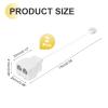 MECCANIXITY 2 Pack Phone Jack Splitter, RJ11 6P4C Telephone Line 2 Way Splitter Adapter for Landline, 0.55ft, White view 2
