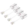 MECCANIXITY 4 Pack Telephone Cord Detangler, 360 Degree Rotating Tangle Free Phone Handset Cable Landline Swivel Cord, 70mm, Clear White view 1