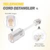 MECCANIXITY 4 Pack Telephone Cord Detangler, 360 Degree Rotating Tangle Free Phone Handset Cable Landline Swivel Cord, 70mm, Clear White view 3