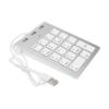 Holibanna Mechanical Numeric Keypad USB Ports Hub Silver Zinc Alloy Design USB Keyboard Numpad for Laptop Desktop Compact Lightweight External Keypad view 1