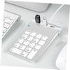 Holibanna Mechanical Numeric Keypad USB Ports Hub Silver Zinc Alloy Design USB Keyboard Numpad for Laptop Desktop Compact Lightweight External Keypad view 4