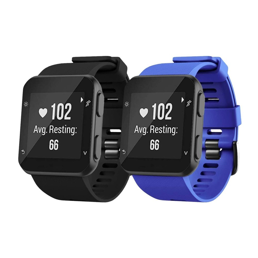 MGTCAR 2pcs For Garmin Forerunner 35 Soft Silicone Replacement Bands