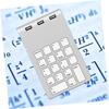 KONTONTY Wired USB Numeric Keypad USB Ports Hub Lightweight Zinc Alloy Key Numpad for Laptop and Desktop Compatibility Silver view 4
