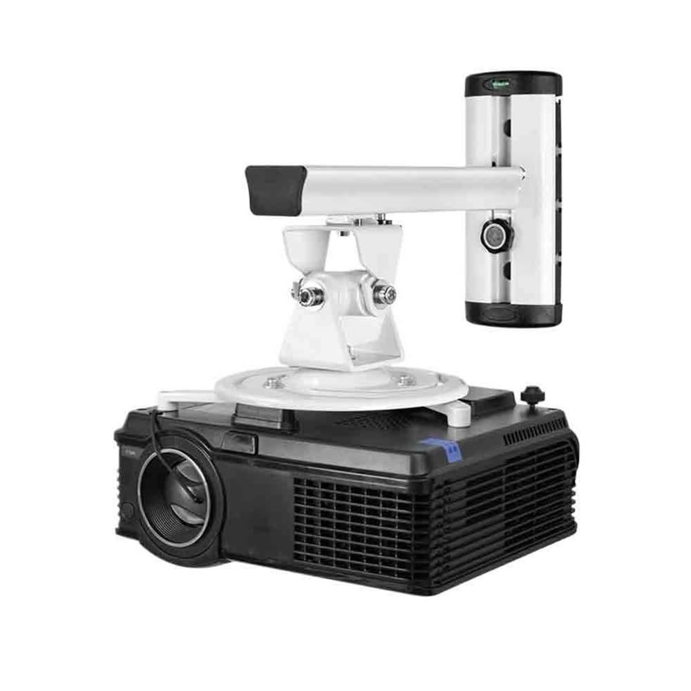 CAOJLjiaxiang-2012 Projector Mount Office Universal Aluminum Alloy Projector Bracket Rotating Projector Ceiling Wall Mount Bracket Projector Bracket(White)
