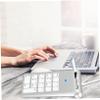 ARTIBETTER USB Numeric Keypad with USB Ports Zinc Alloy Numpad for Laptop and Desktop Lightweight and Portable Design Silver Finish view 3