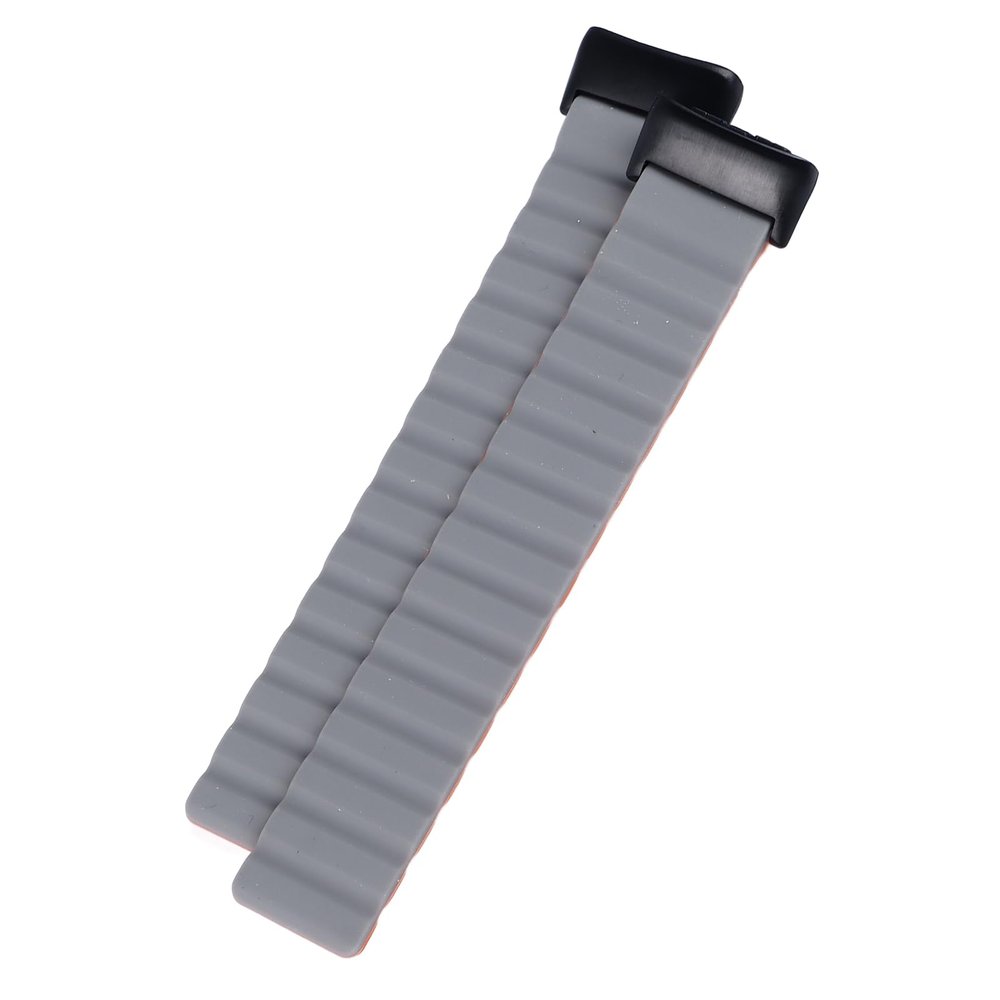 2pcs Silicone Watch Bands Replacement for Fitbit Charge 6/5, Soft Closure System, Breathable & Stylish Design, Fits 6.3-8.5 inch Wrists (Gray Orange)