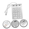 LOORGVEL Retro Mechanical Keyboard Numeric Keypad USB Key Numpad USB Ports Hub for Laptop Computer view 3