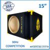 30HZ Reinforced Competition Single Ported Sub Box Sub Woofer Enclosure Speaker Box Car Audio Subwoofer Ground Shaker Box Ground-Shaker (Goku Yellow, 15") view 2
