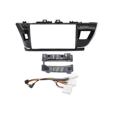 QDLASER 10.1Inch Car Radio Fascias for Toyota Corolla Levin Auris 2014-2016Android MP5 Stereo Player 2 Din Head Unit Panel Dash Frame (Frame and Cable-LHD B)