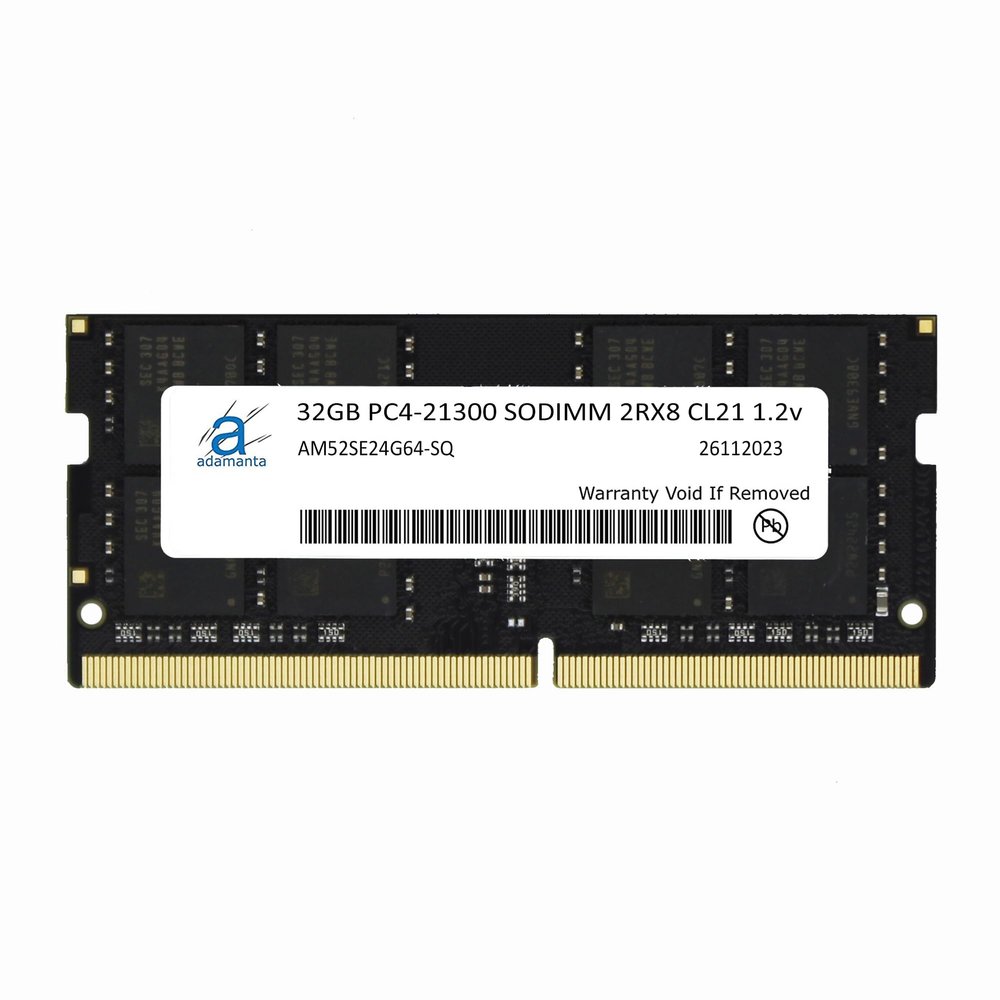 Adamanta 32GB (1x32GB) Compatible for Lenovo ThinkPad P15s Gen 1 Laptop DDR4 2666MHz PC4-21300 SODIMM 2Rx8 CL19 1.2v Notebook Memory Module Upgrade RAM