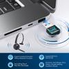 Mopchnic Bluetooth Headset, Wireless Headphone with Microphone for Computer, On Ear Bluetooth Headset with USB Dongle for Office Call Center Skype Zoom Meeting Online Class (Gray) view 3